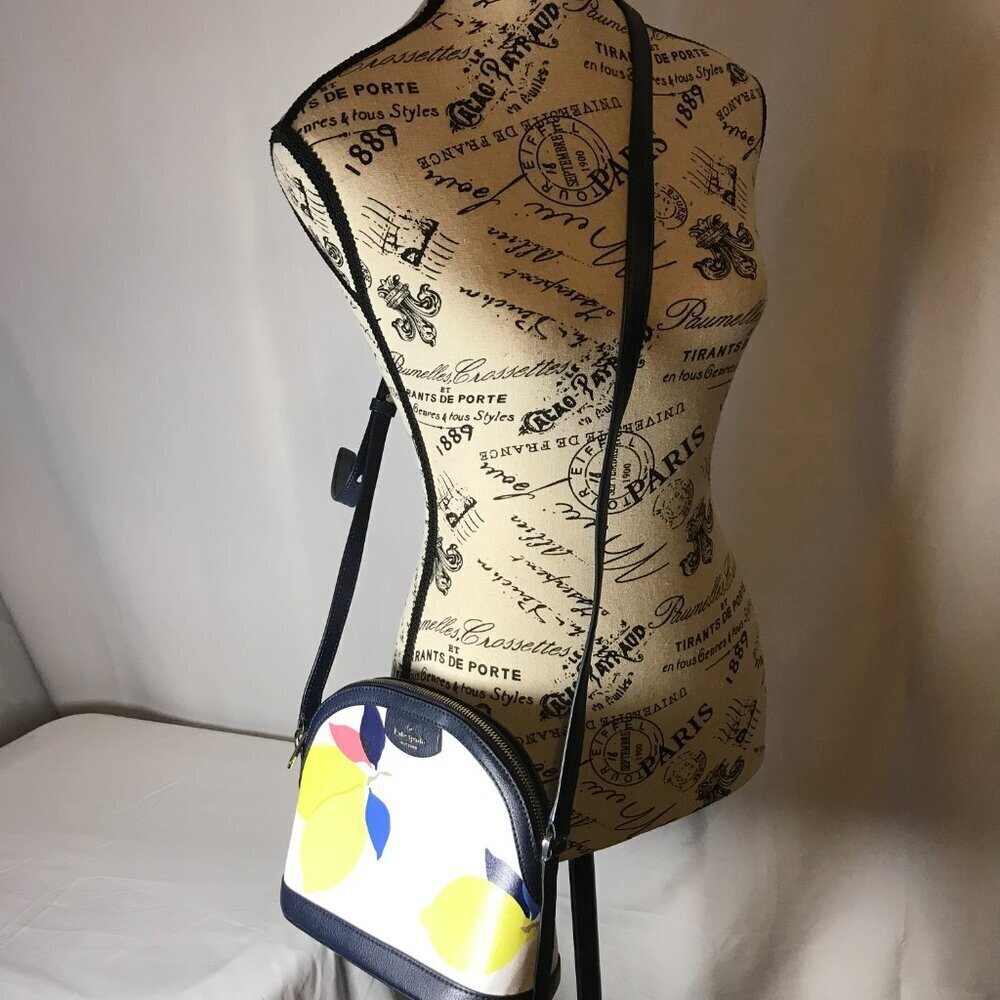 NEW Kate Spade Sylvia Lemon Zest Large Dome Crossbody & Passport holder to match - Picture 16 of 16